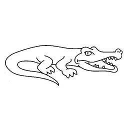 着色页: 鳄鱼 (动物) #4805 - 免费可打印着色页