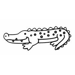 着色页: 鳄鱼 (动物) #4831 - 免费可打印着色页