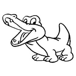 着色页: 鳄鱼 (动物) #4868 - 免费可打印着色页