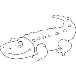 着色页: 鳄鱼 (动物) #4869 - 免费可打印着色页