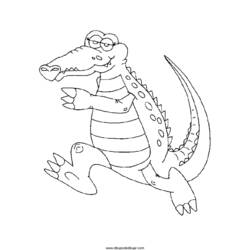 着色页: 鳄鱼 (动物) #4959 - 免费可打印着色页