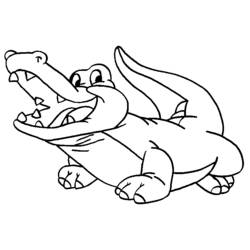 着色页: 鳄鱼 (动物) #4960 - 免费可打印着色页