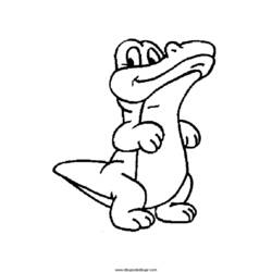 着色页: 鳄鱼 (动物) #4969 - 免费可打印着色页