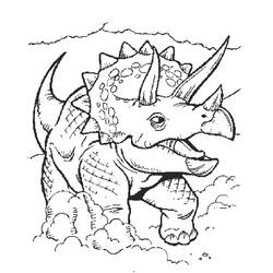 着色页: 恐龙 (动物) #5501 - 免费可打印着色页