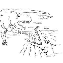 着色页: 恐龙 (动物) #5598 - 免费可打印着色页