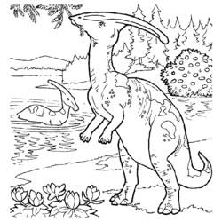 着色页: 恐龙 (动物) #5615 - 免费可打印着色页