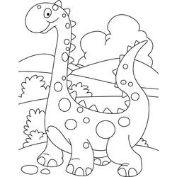 着色页: 恐龙 (动物) #5666 - 免费可打印着色页