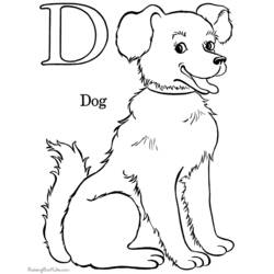 着色页: 狗 (动物) #10 - 免费可打印着色页
