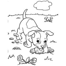 着色页: 狗 (动物) #44 - 免费可打印着色页