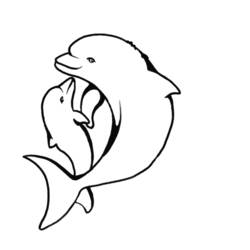 着色页: 海豚 (动物) #5091 - 免费可打印着色页