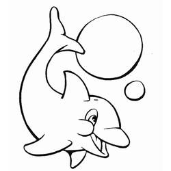 着色页: 海豚 (动物) #5094 - 免费可打印着色页