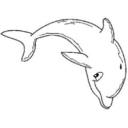 着色页: 海豚 (动物) #5112 - 免费可打印着色页