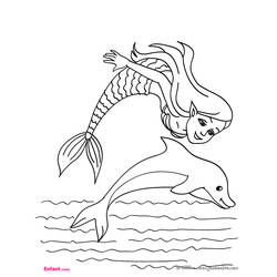 着色页: 海豚 (动物) #5129 - 免费可打印着色页