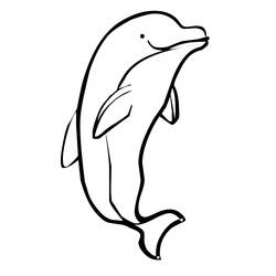 着色页: 海豚 (动物) #5130 - 免费可打印着色页