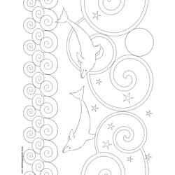 着色页: 海豚 (动物) #5137 - 免费可打印着色页