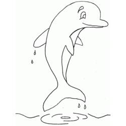 着色页: 海豚 (动物) #5155 - 免费可打印着色页