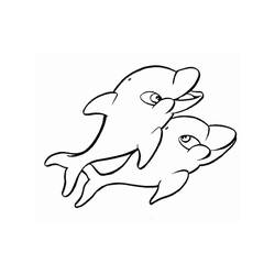 着色页: 海豚 (动物) #5176 - 免费可打印着色页
