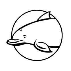 着色页: 海豚 (动物) #5185 - 免费可打印着色页