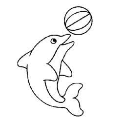 着色页: 海豚 (动物) #5187 - 免费可打印着色页