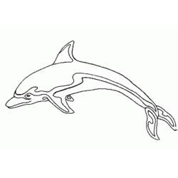 着色页: 海豚 (动物) #5190 - 免费可打印着色页