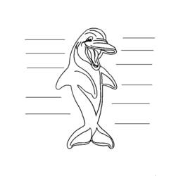 着色页: 海豚 (动物) #5192 - 免费可打印着色页