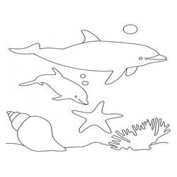 着色页: 海豚 (动物) #5219 - 免费可打印着色页