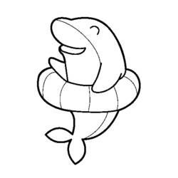 着色页: 海豚 (动物) #5227 - 免费可打印着色页