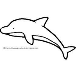 着色页: 海豚 (动物) #5229 - 免费可打印着色页