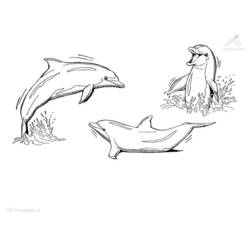 着色页: 海豚 (动物) #5230 - 免费可打印着色页