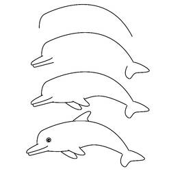 着色页: 海豚 (动物) #5274 - 免费可打印着色页