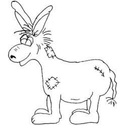 着色页: 驴 (动物) #511 - 免费可打印着色页