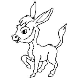 着色页: 驴 (动物) #525 - 免费可打印着色页