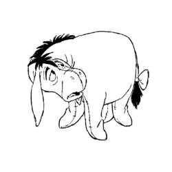 着色页: 驴 (动物) #527 - 免费可打印着色页