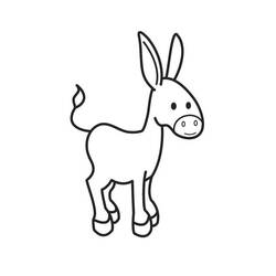 着色页: 驴 (动物) #540 - 免费可打印着色页
