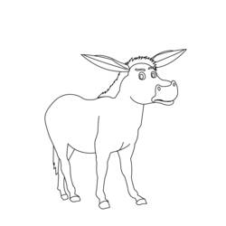 着色页: 驴 (动物) #546 - 免费可打印着色页
