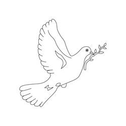 着色页: 鸽子 (动物) #3892 - 免费可打印着色页