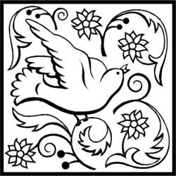 着色页: 鸽子 (动物) #3934 - 免费可打印着色页