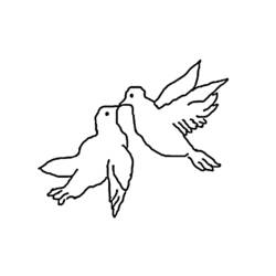 着色页: 鸽子 (动物) #3946 - 免费可打印着色页