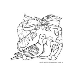 着色页: 鸽子 (动物) #3976 - 免费可打印着色页