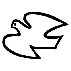 着色页: 鸽子 (动物) #4000 - 免费可打印着色页