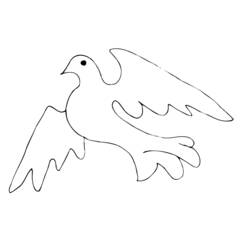 着色页: 鸽子 (动物) #4027 - 免费可打印着色页
