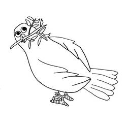 着色页: 鸽子 (动物) #4030 - 免费可打印着色页