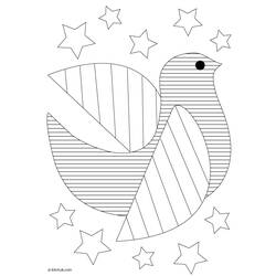 着色页: 鸽子 (动物) #4061 - 免费可打印着色页