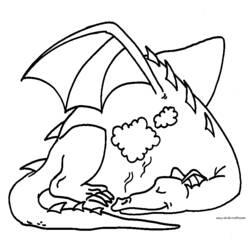 着色页: 龙 (动物) #5760 - 免费可打印着色页