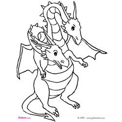 着色页: 龙 (动物) #5841 - 免费可打印着色页