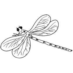 着色页: 蜻蜓 (动物) #10024 - 免费可打印着色页