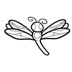 着色页: 蜻蜓 (动物) #10072 - 免费可打印着色页