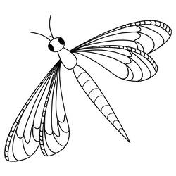 着色页: 蜻蜓 (动物) #9877 - 免费可打印着色页