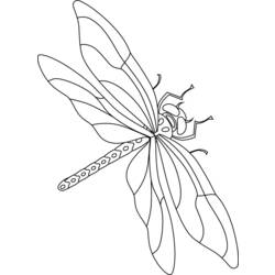 着色页: 蜻蜓 (动物) #9882 - 免费可打印着色页