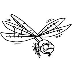 着色页: 蜻蜓 (动物) #9900 - 免费可打印着色页